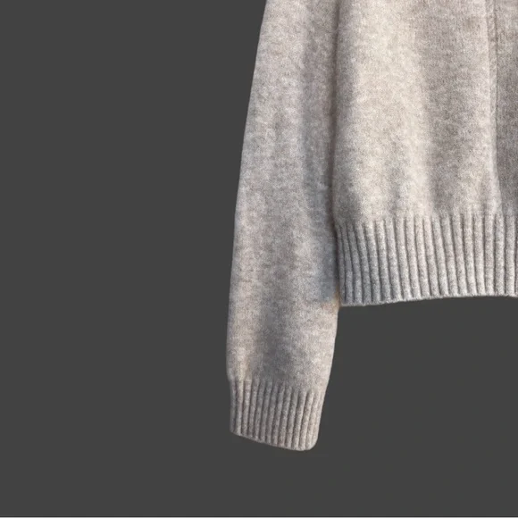 SEZANE Neutral Soft Cream Beige Alpaca Wool Sweater Pullover Sama Jumper - Picture 5 of 10